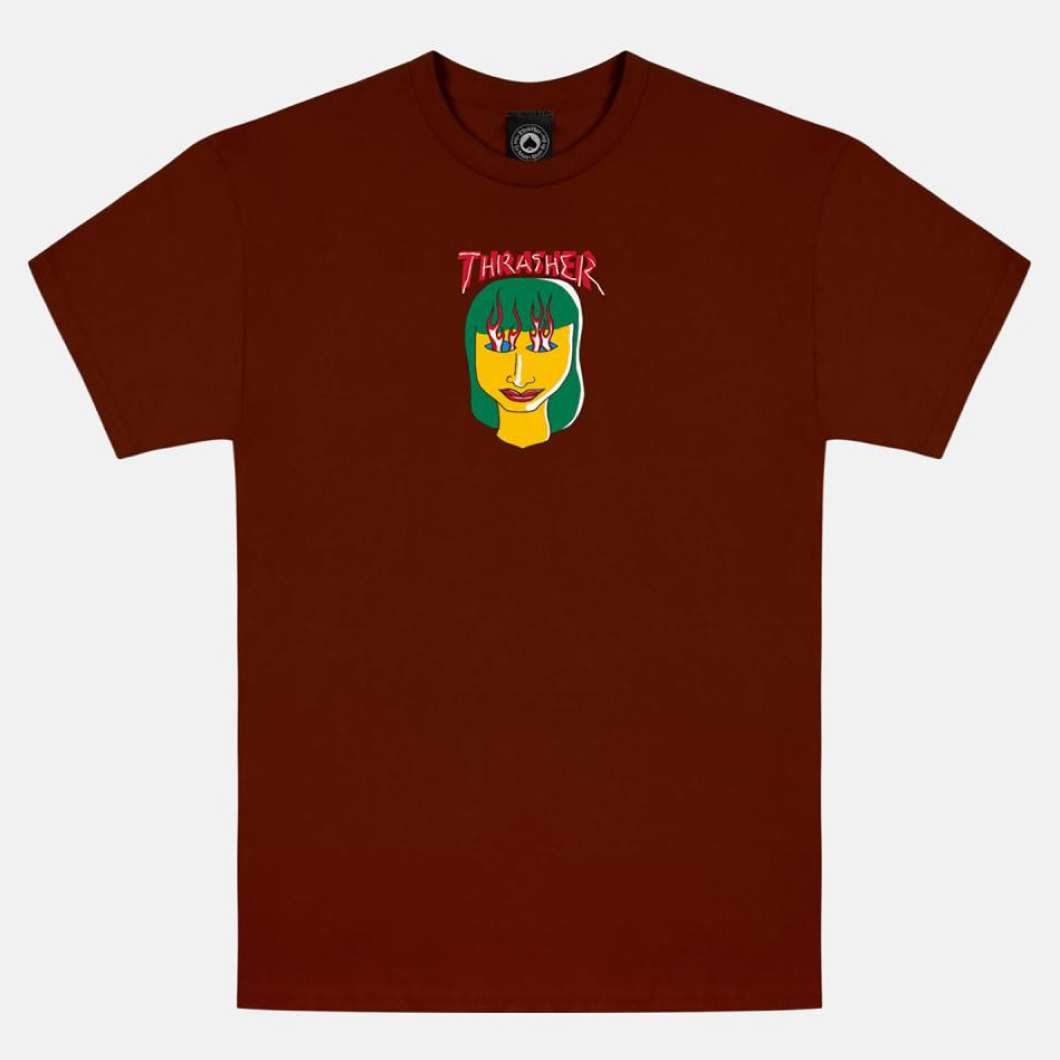 Thrasher T-Shirt Talk Shit By Gonz Maroon – Skate Avenue
