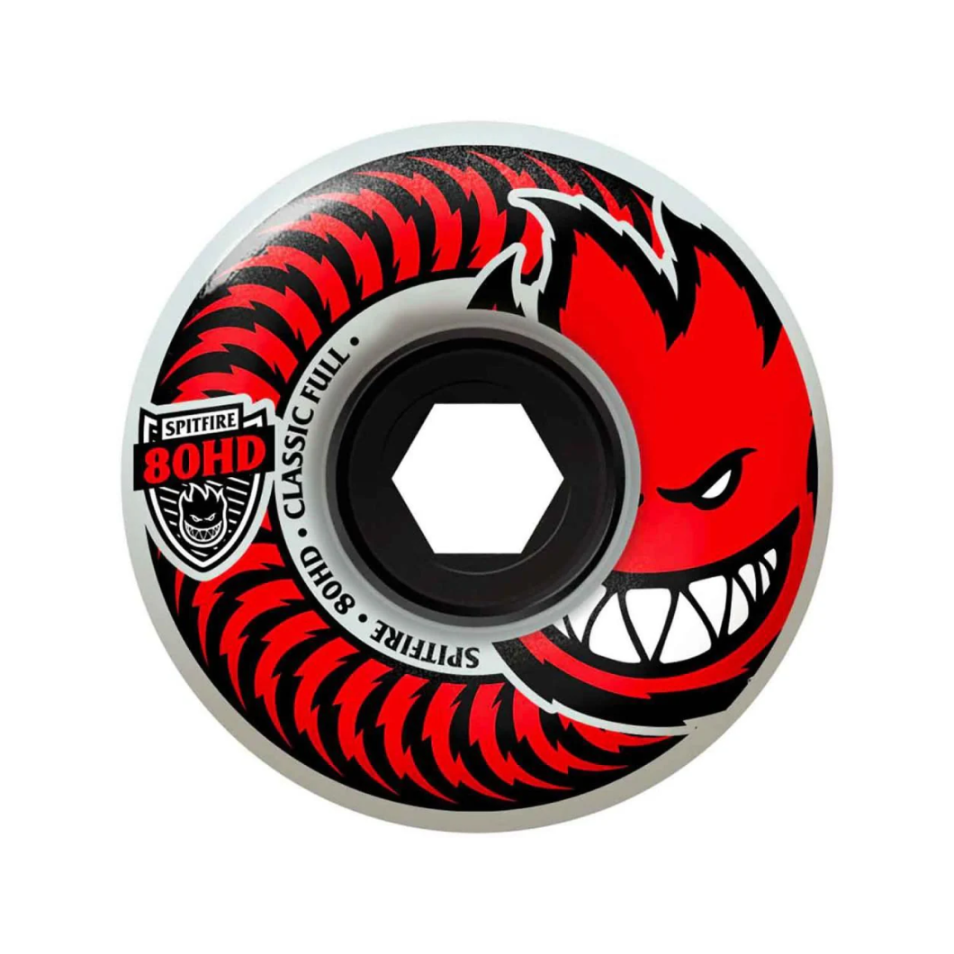 Spitfire Skateboard Wheels Classics With Bearings - Pack Of 8 In Reusable Tin - Black, SP801