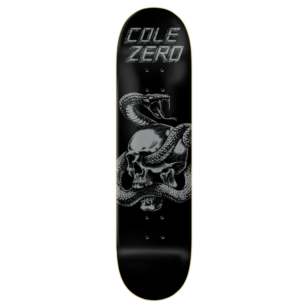 Zero Skateboard Deck Skull and Snake Chris Cole 8.5"
