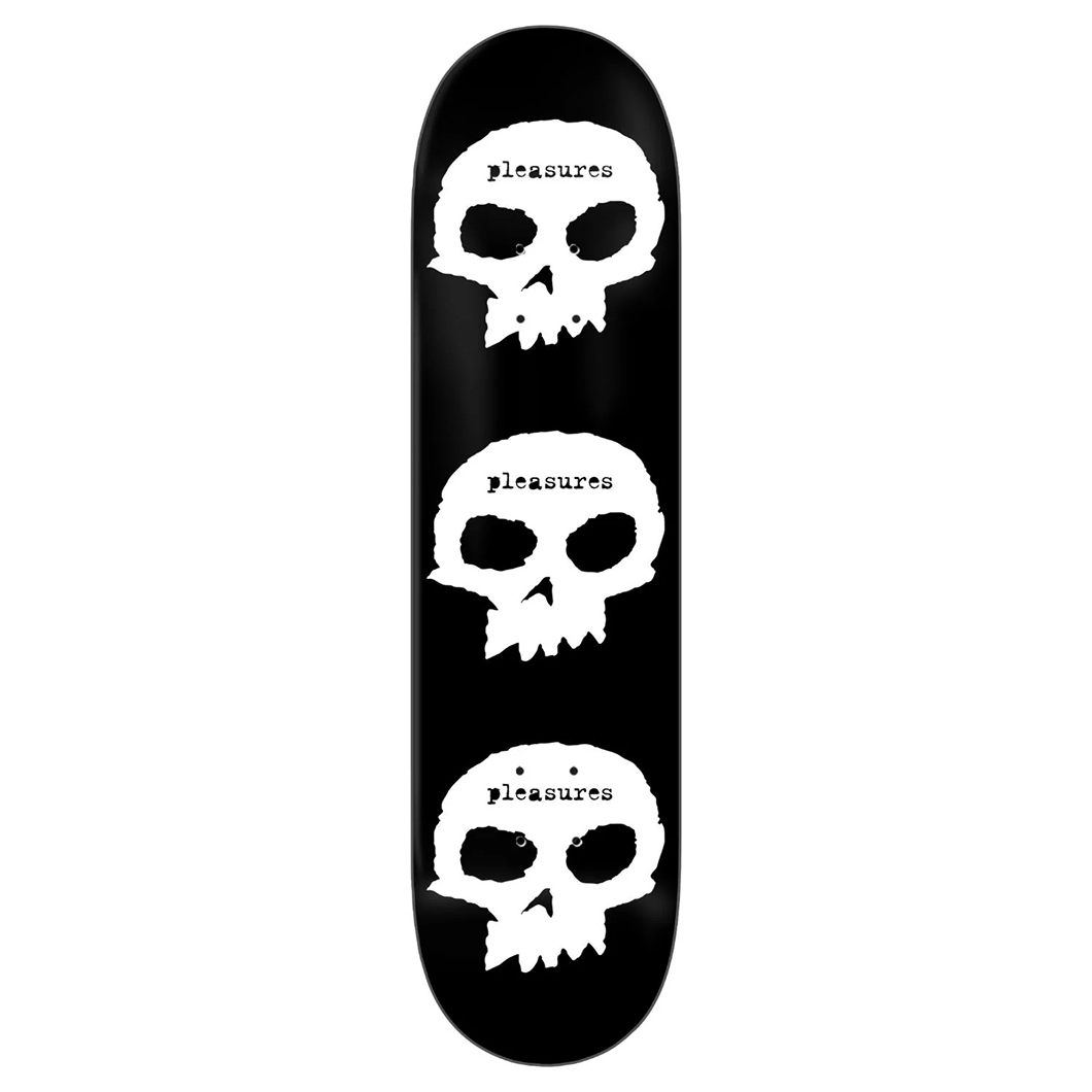 Zero Skateboard Deck Pleasures 3 Skull 8.25"