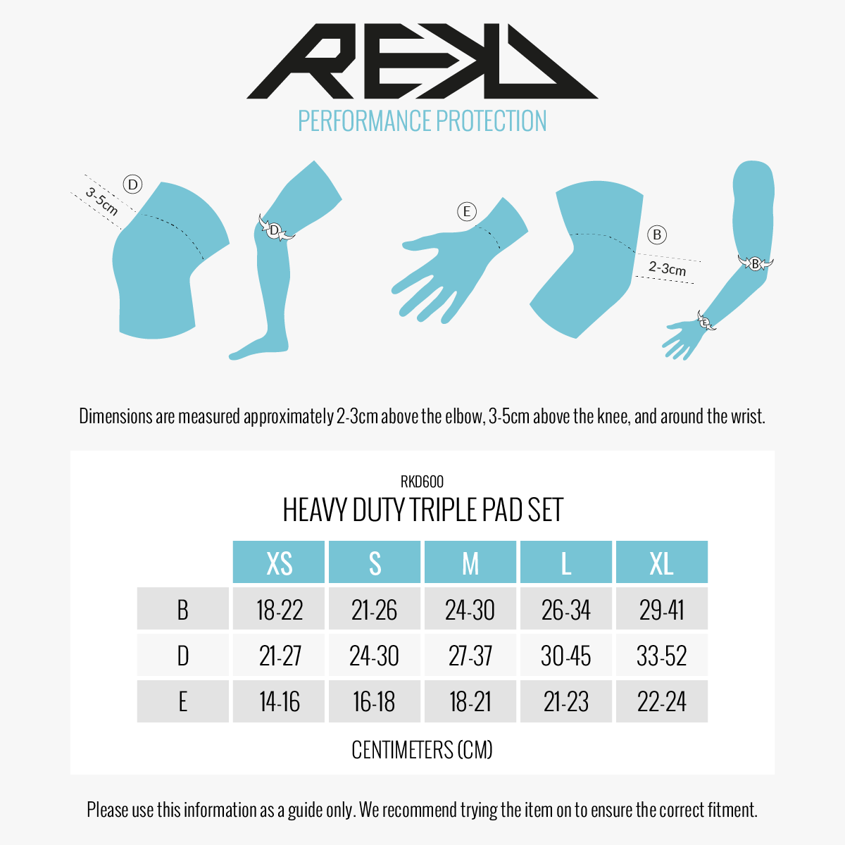REKD Heavy Duty Triple Pad Set - Black