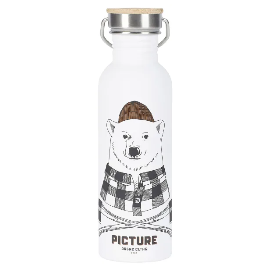 WATER BOTTLE PICTURE HAMPTON 750ML WHITE BEAR