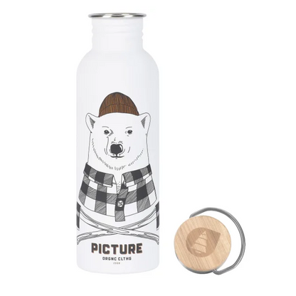 WATER BOTTLE PICTURE HAMPTON 750ML WHITE BEAR