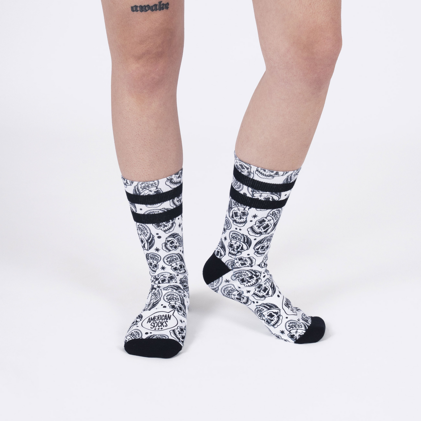 American Socks- Skater Skull- Mid High