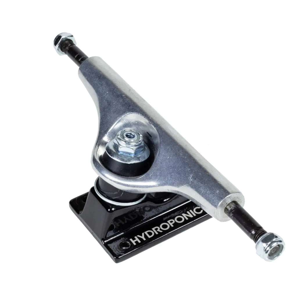 Hydroponic Hollow Kingpin/Hanger Skateboard Truck- Silver Black (PAIR)