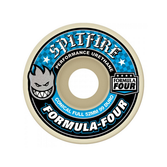 Spitfire Formula Four Wheels Conical Full 99DU - White 52 MM