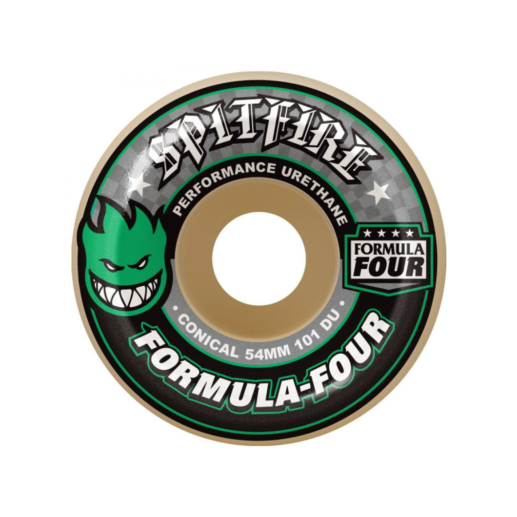 Spitfire Formula Four Wheels Conical 101D (Green) - White 53 MM