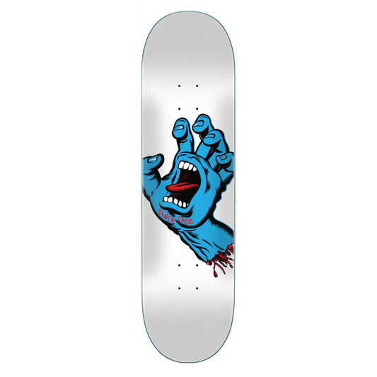 Santa Cruz Screaming Hand White 8.25" Skateboard Deck