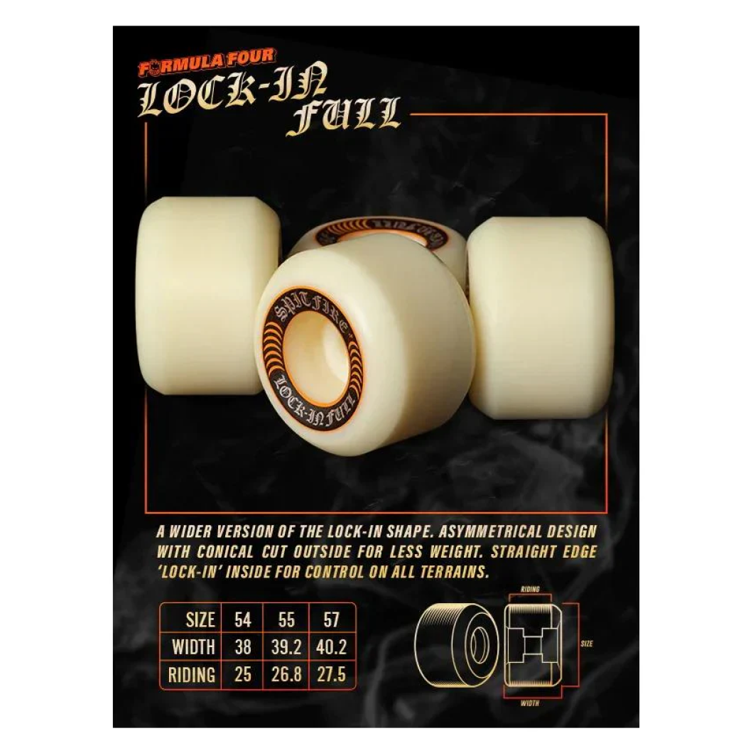 SPITFIRE WHEELS - F4 99A LOCK-INS FULL SHAPE (55mm)