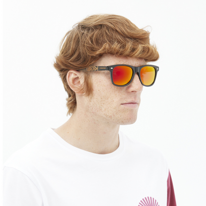 SUNGLASSES EW COOPER BLACK + ORANGE MIRROR