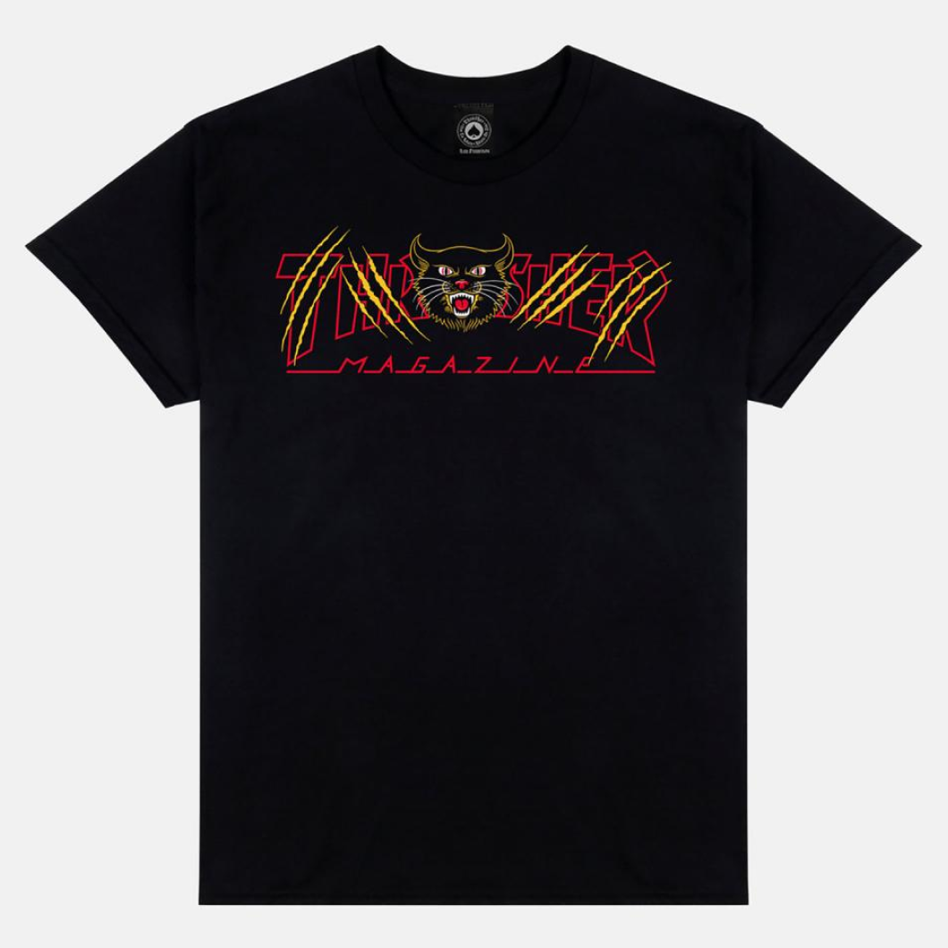 Thrasher T-Shirt Gato Black