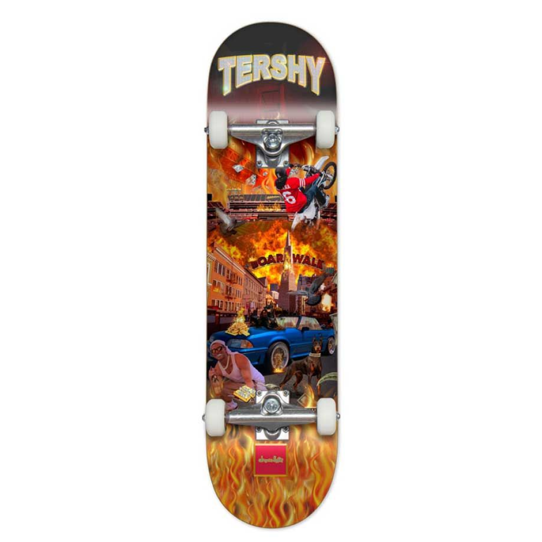 Chocolate Tershy Block Is Hot Complete 7.875" Complete Skateboard