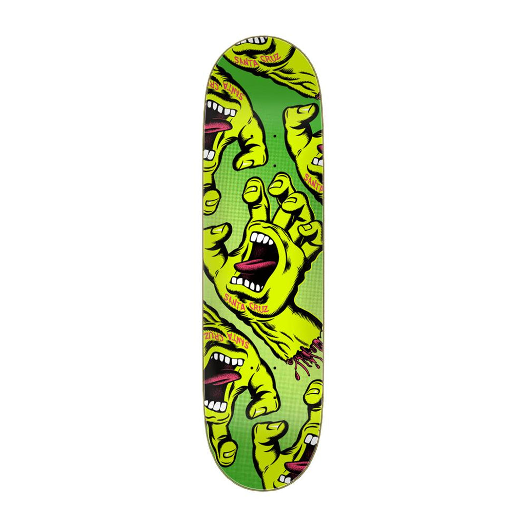 Santa Cruz Team Deck (UK) Crowded Hand ATV Green 8.5 IN