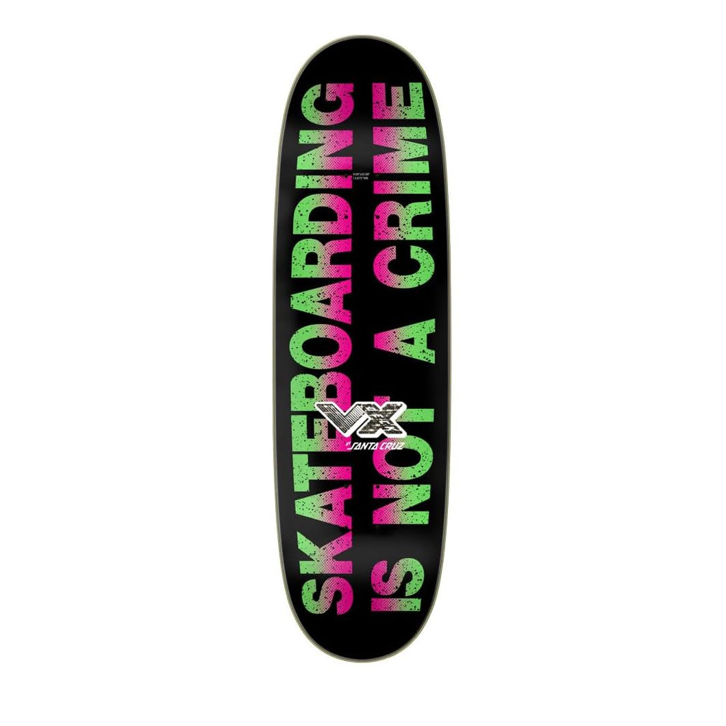 Santa Cruz VX Deck (UK) Kendall Street Art Collage Brown 9 IN