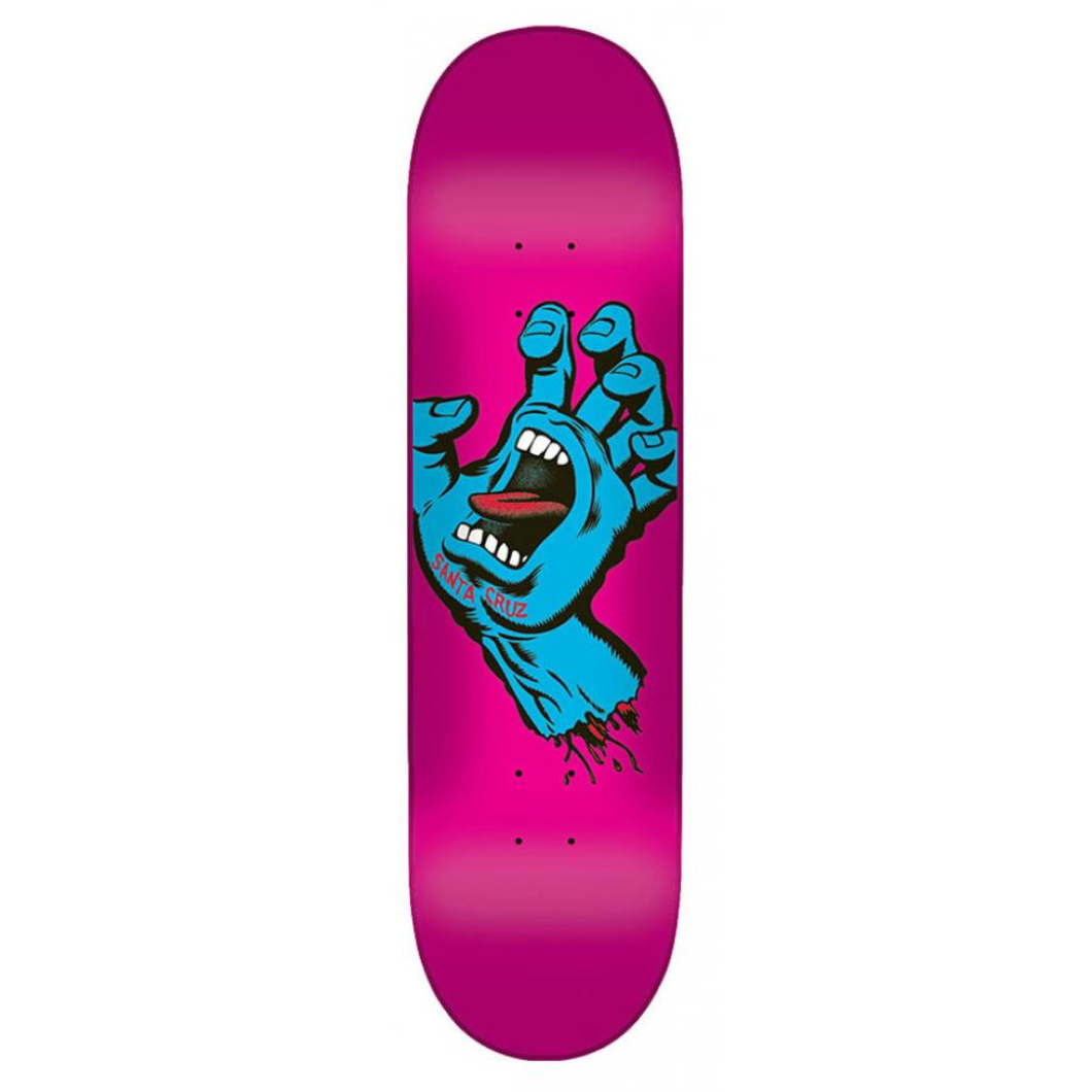 Santa Cruz Deck Screaming Hand - Pink 7.8 IN