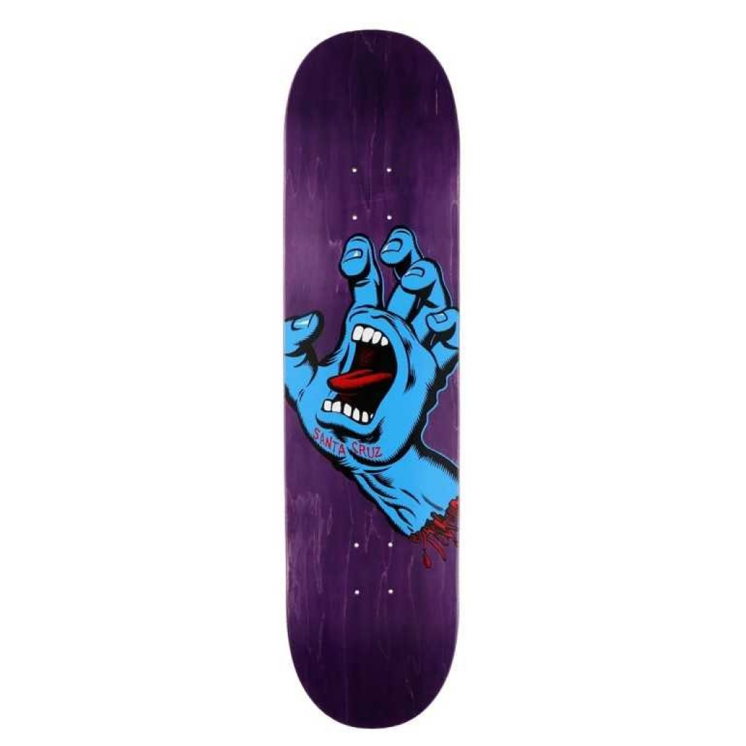 Santa Cruz Screaming Hand Deck purple 8.375"