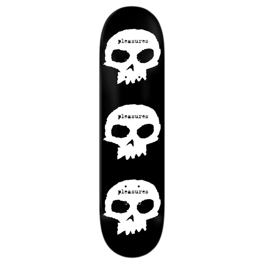 Zero Skateboard Deck Pleasures 3 Skull 8.25"