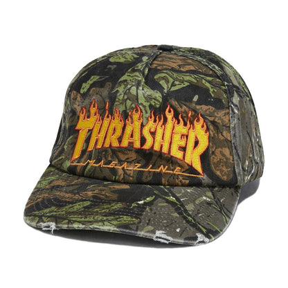 Thrasher Flame 5-Panel Distressed Snapback