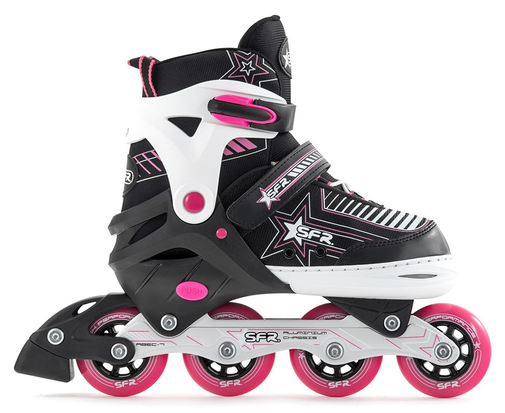 SFR Pulsar Adjustable Children's Inline Skates - Pink