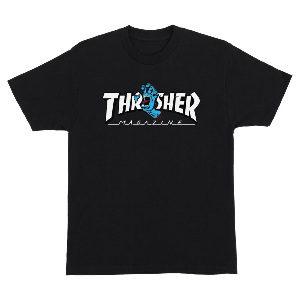 SCR x Thrasher T-Shirt Thrasher Screaming Logo Black