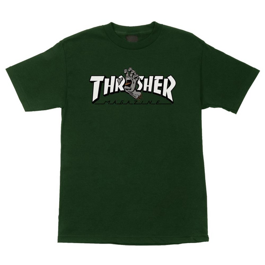 SCR x Thrasher T-Shirt Thrasher Screaming Logo (Green)