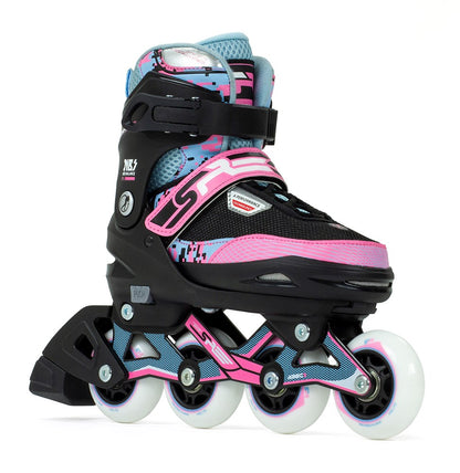 SFR Pixel Adjustable Children's Inline Skates - Blue/Pink
