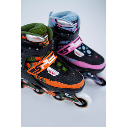 SFR Pixel Adjustable Children's Inline Skates - Blue/Pink