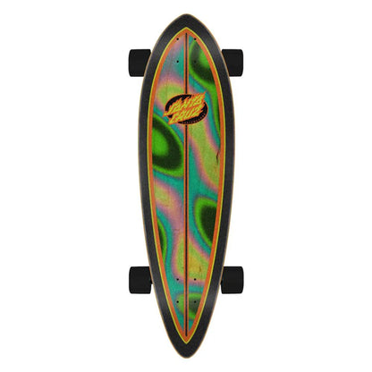 Santa Cruz Longboard Complete (UK) Oval Flame Lava Dot Multi 9.2 IN