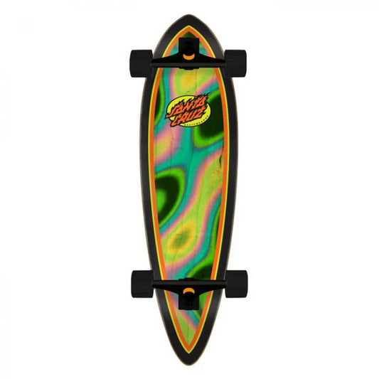 Santa Cruz Longboard Complete (UK) Oval Flame Lava Dot Multi 9.2 IN