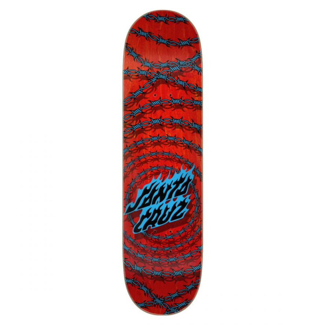 Santa Cruz Birch Deck (UK) Wired Flame Dot 7 Ply Birch Red 8.25 IN