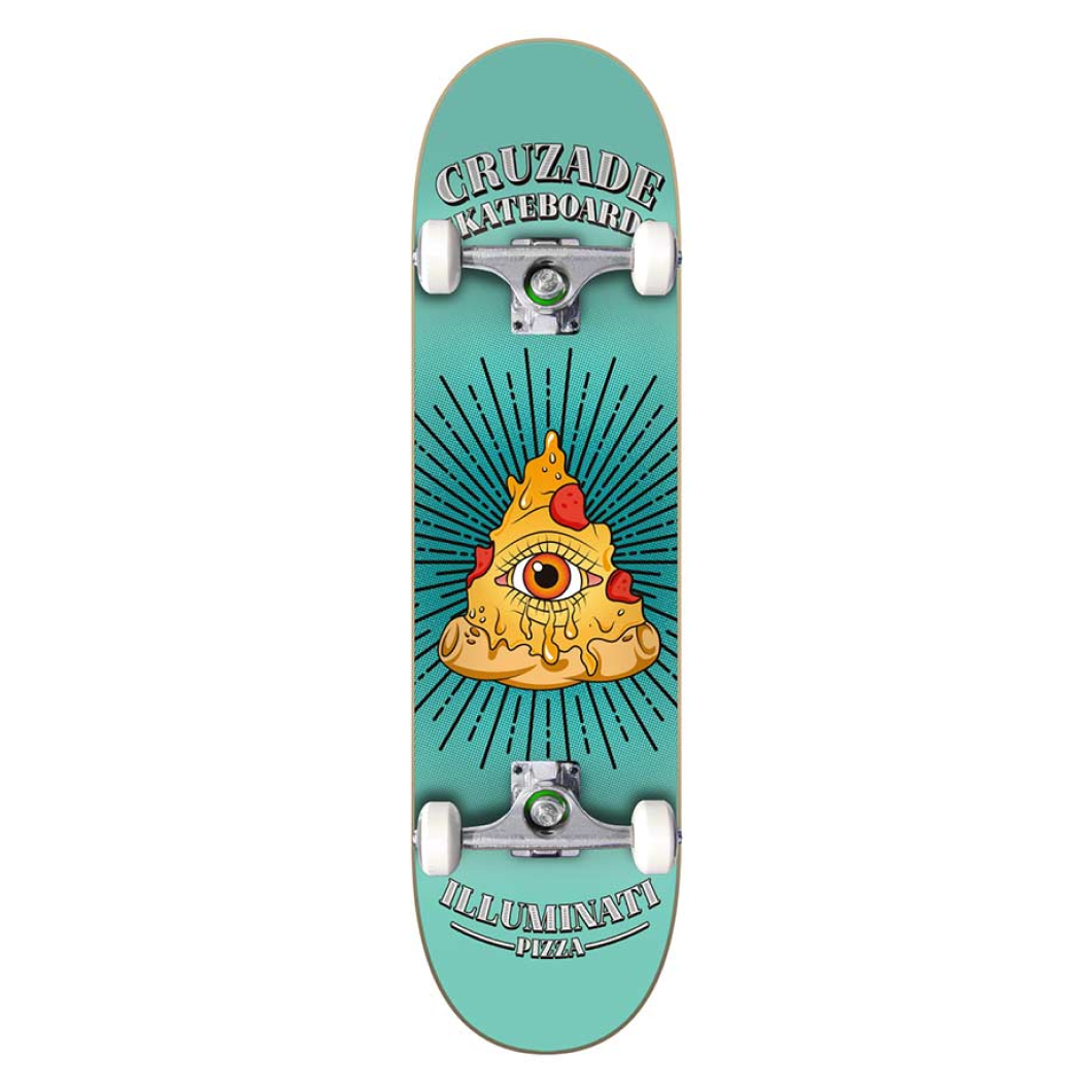 Cruzade Illuminaty Pizza 8.25'' Complete Skateboard