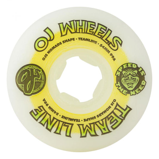 OJ Wheels (UK) Team Line Hardline 99a White 54 MM