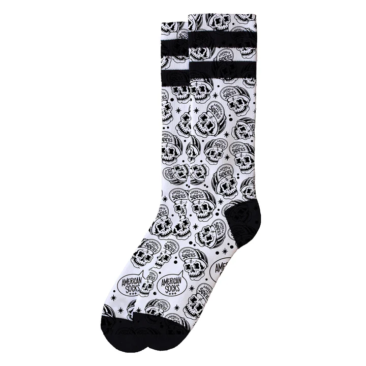 American Socks- Skater Skull- Mid High